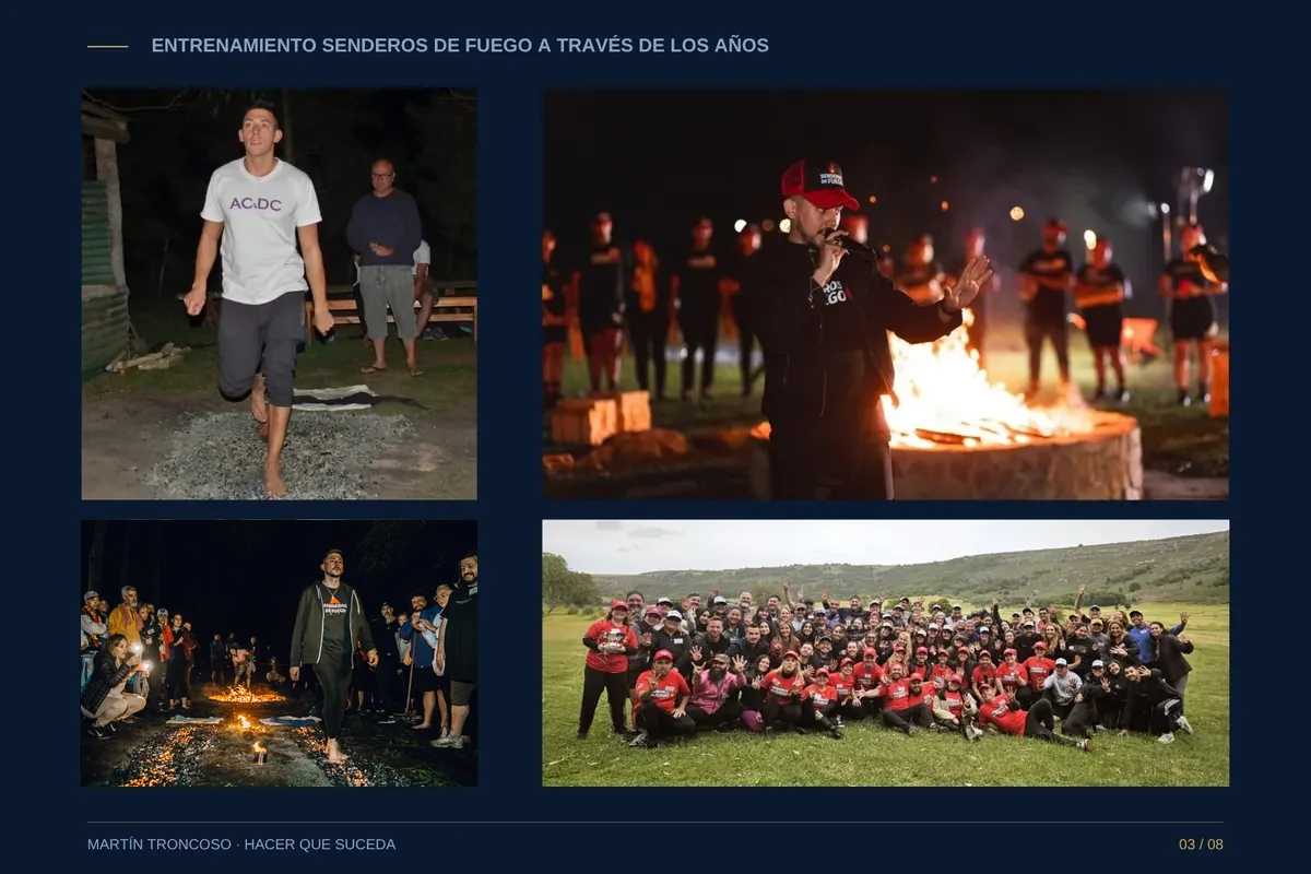 Entrenamiento Senderos de Fuego a través de los años